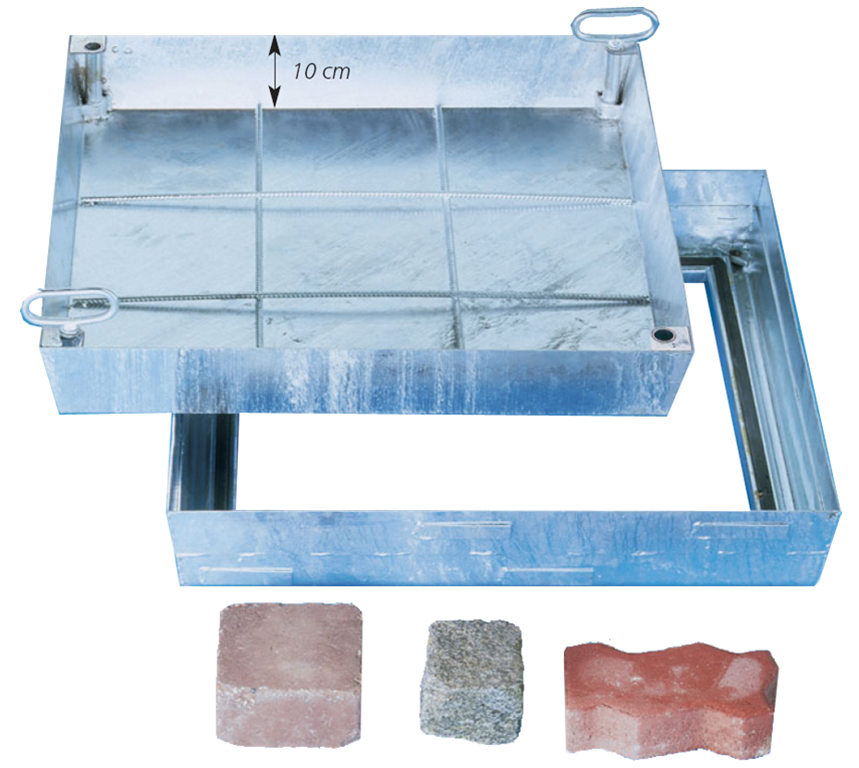 Schachtabdeckung CBVH–maxi Stahl mit hoher Wannemaxi Stahl