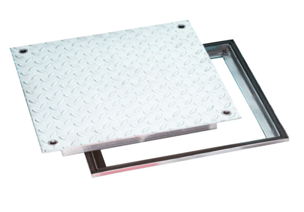 Schachtabdeckung 40x40 Cm Verzinkt, Begehbar – Riffelblech Mit Tränenblech, Stabiler Stahl, Ideal Für Hof Und Garten
