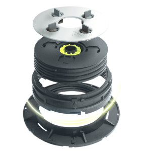 Stelzlager selbst nivellierend, höhenverstellbar, 0-5 Grad Gefälle